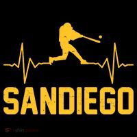 San Diego Baseball Player Heartbeat Toddler Hoodie thumb 2