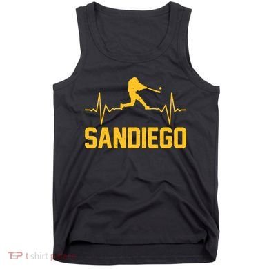 San Diego Baseball Player Heartbeat Tank Top