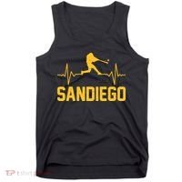 San Diego Baseball Player Heartbeat Tank Top thumb 0