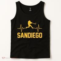 San Diego Baseball Player Heartbeat Tank Top thumb 2