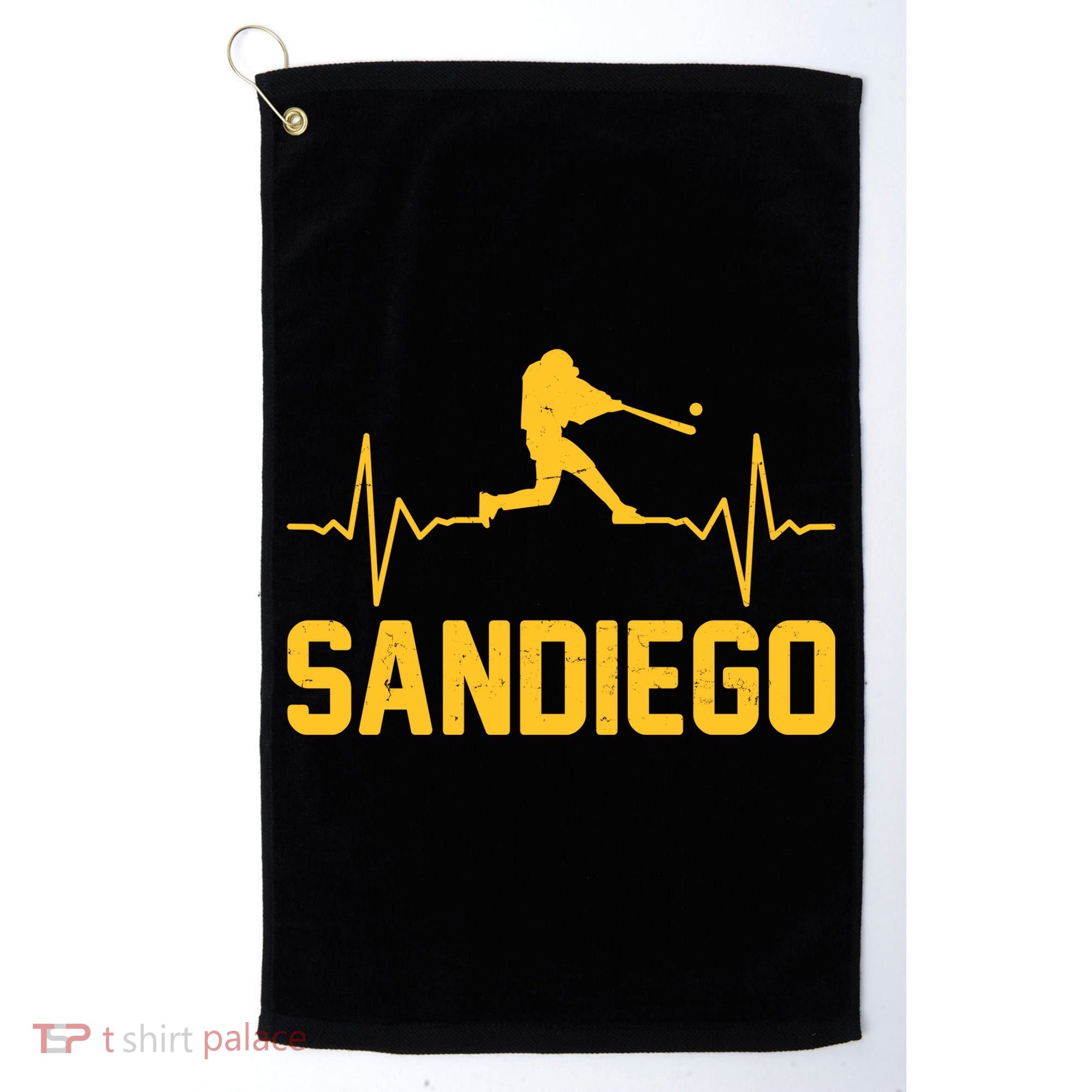 San Diego Baseball Player Heartbeat Golf Towel