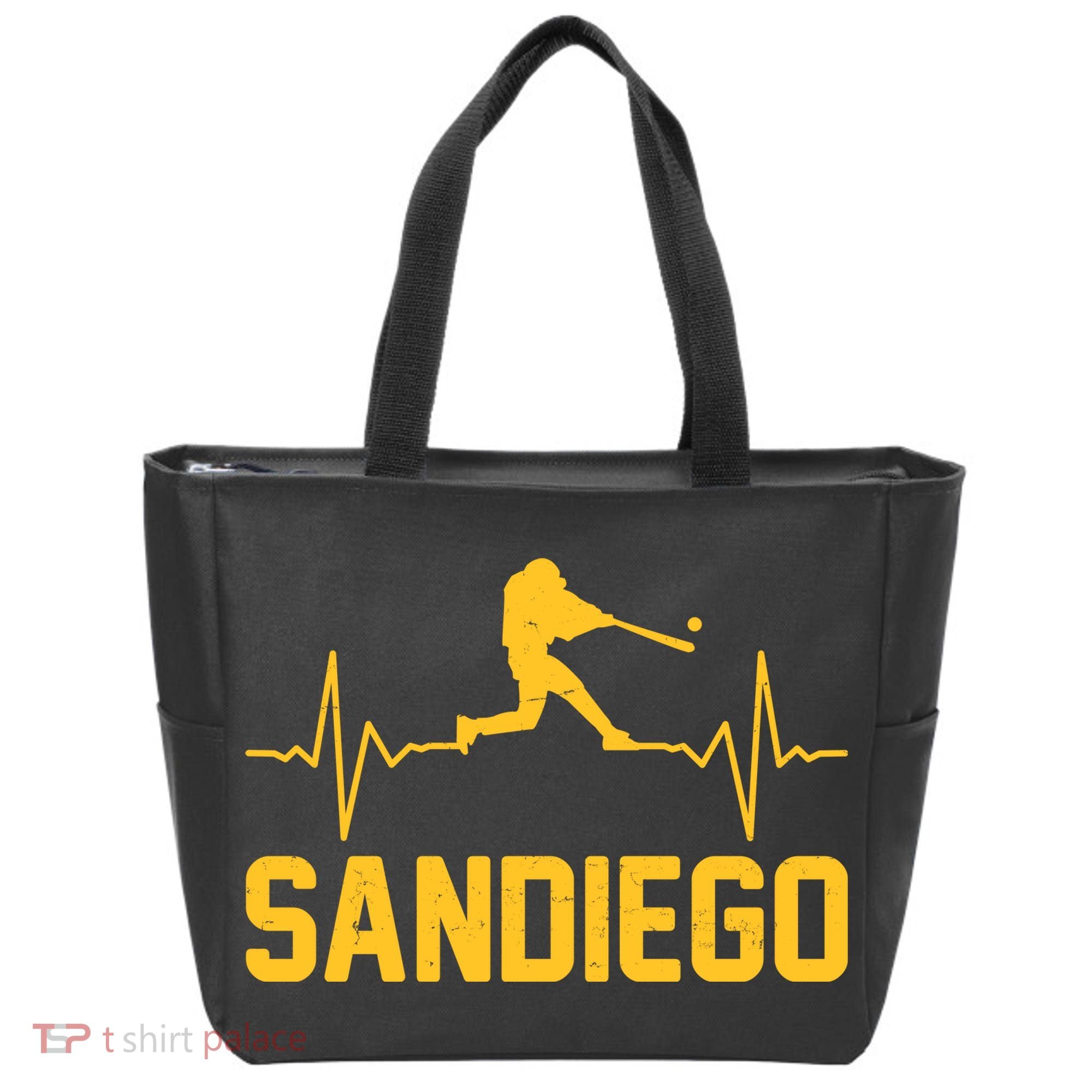 San Diego Baseball Player Heartbeat Tote Bag