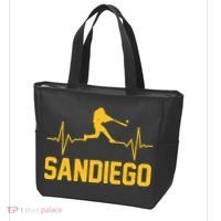 San Diego Baseball Player Heartbeat Tote Bag thumb 3