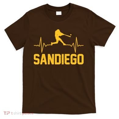 San Diego Baseball Player Heartbeat T-Shirt