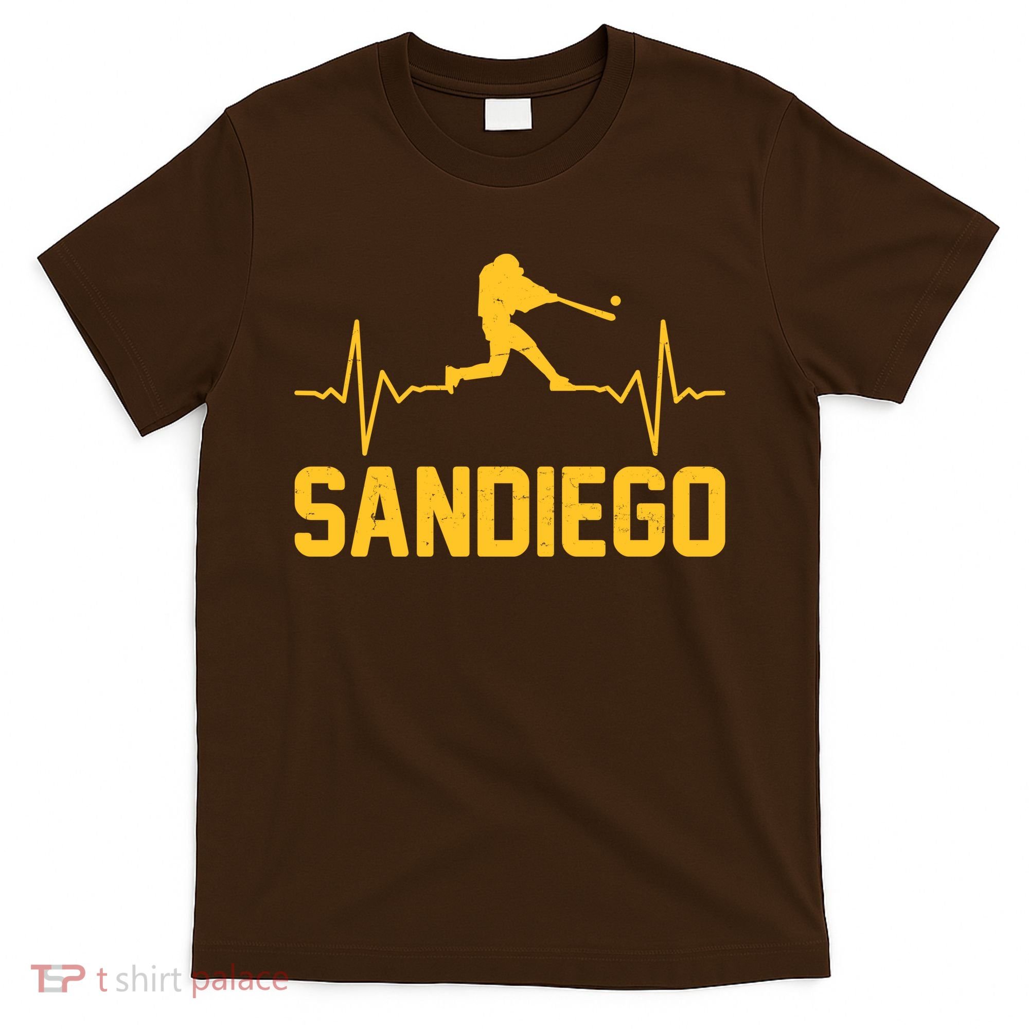 San Diego Baseball Player Heartbeat T-Shirt