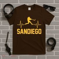 San Diego Baseball Player Heartbeat T-Shirt thumb 5