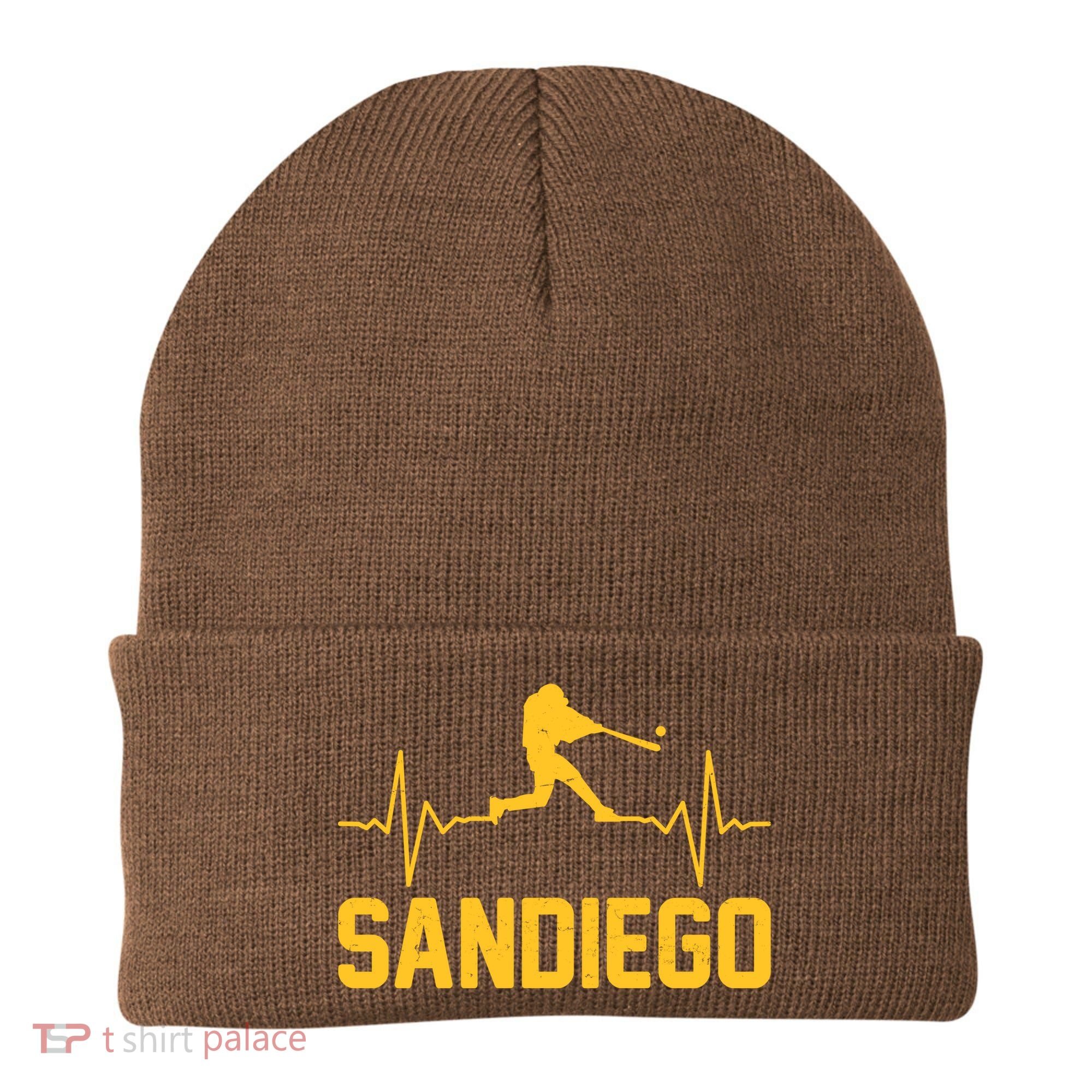 San Diego Baseball Player Heartbeat Beanie