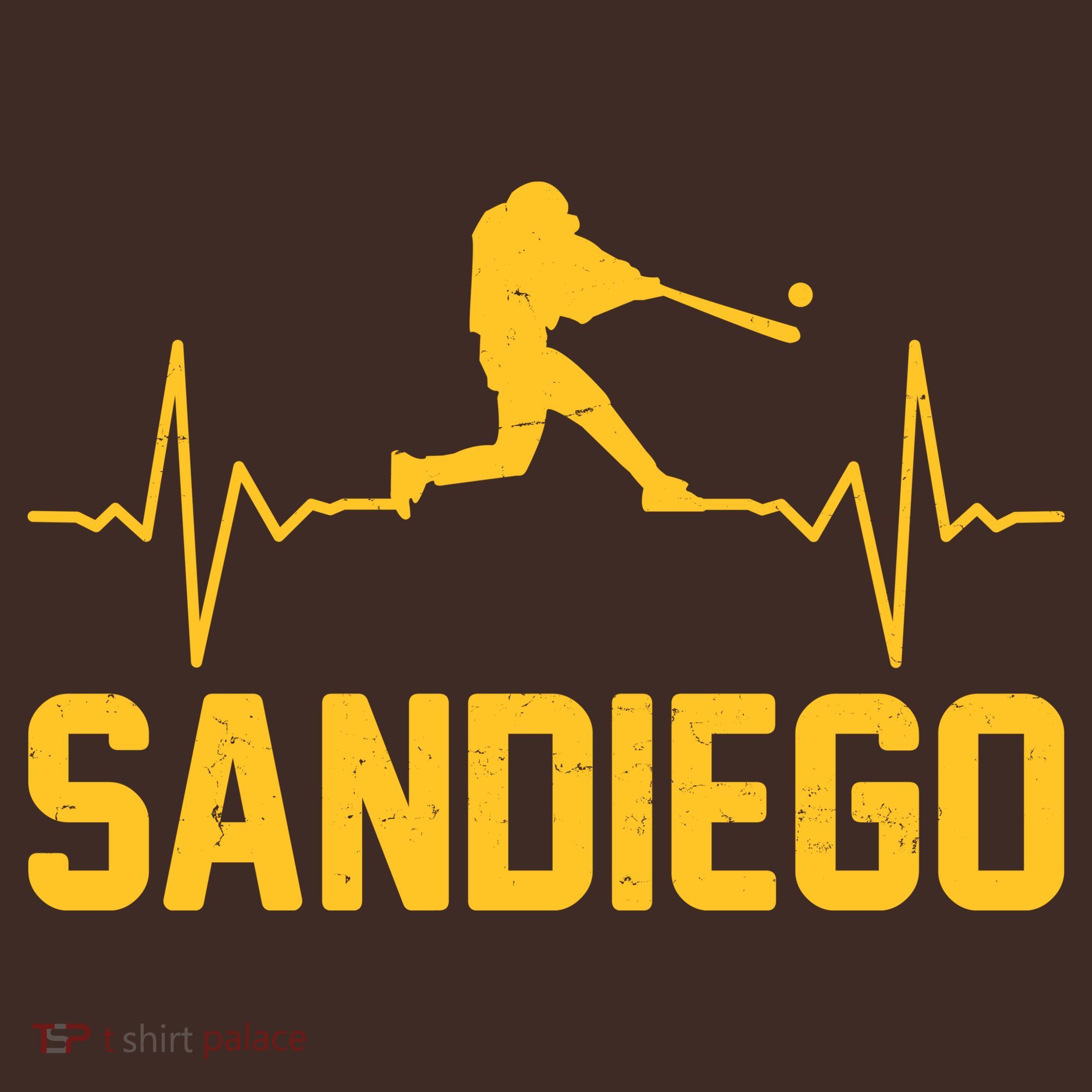 San Diego Baseball Player Heartbeat Coaster