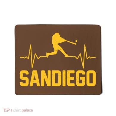 San Diego Baseball Player Heartbeat Mousepad