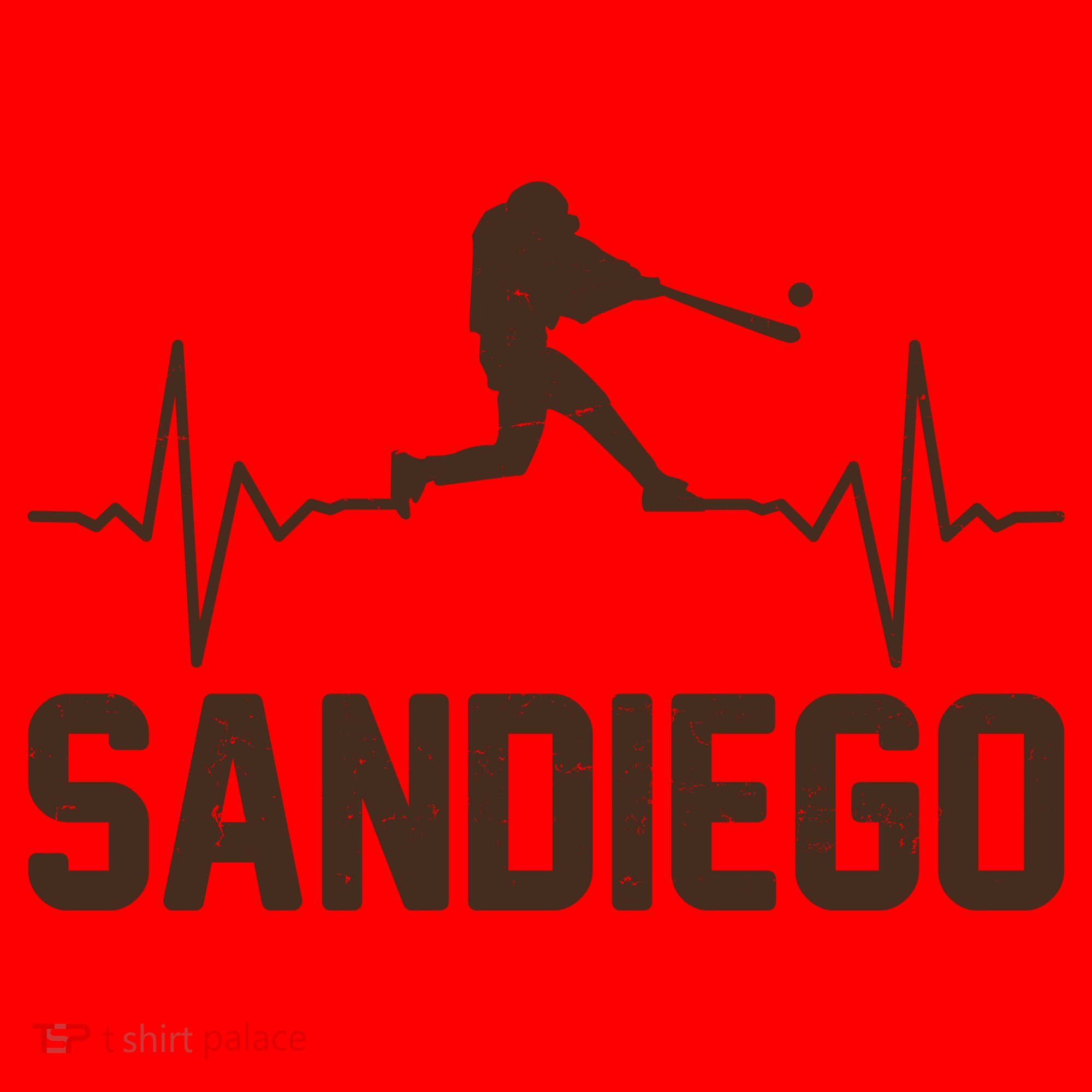 San Diego Baseball Player Heartbeat Santa Hat