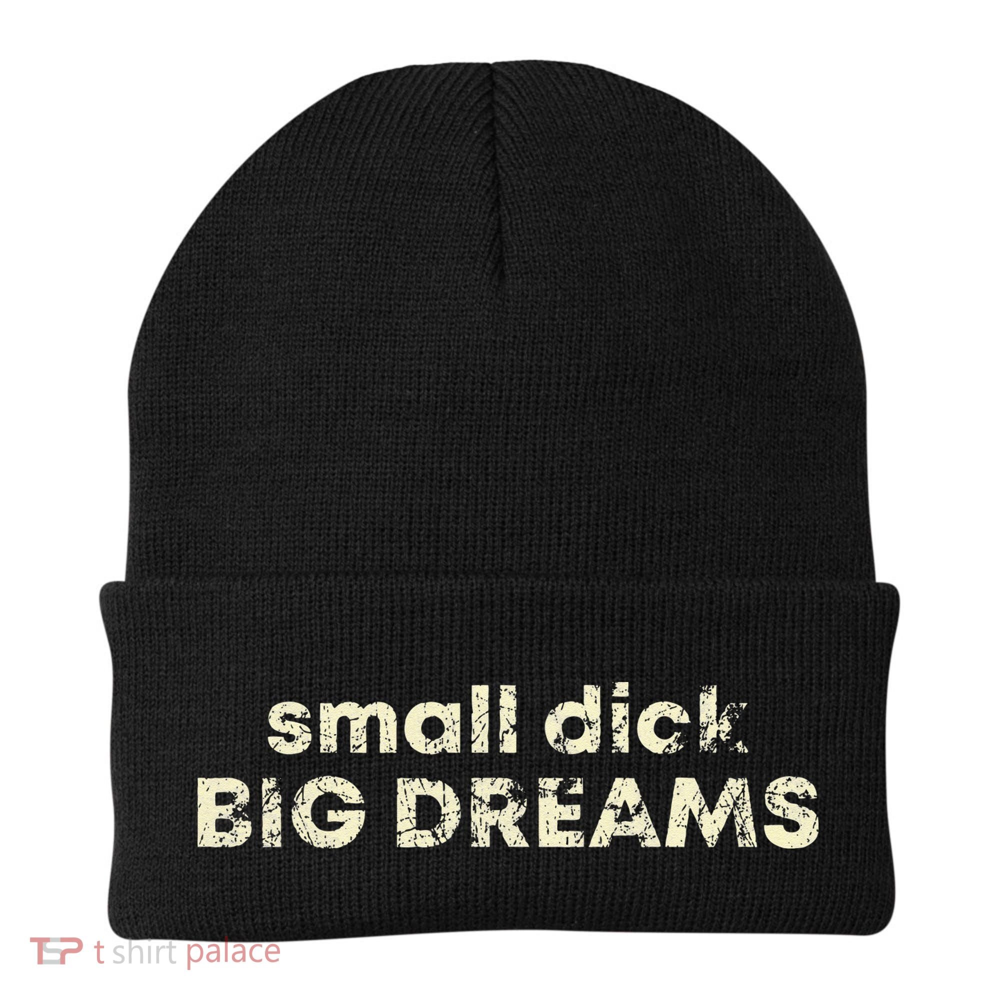 Small Dick Big Dreams Funny Men Beanie