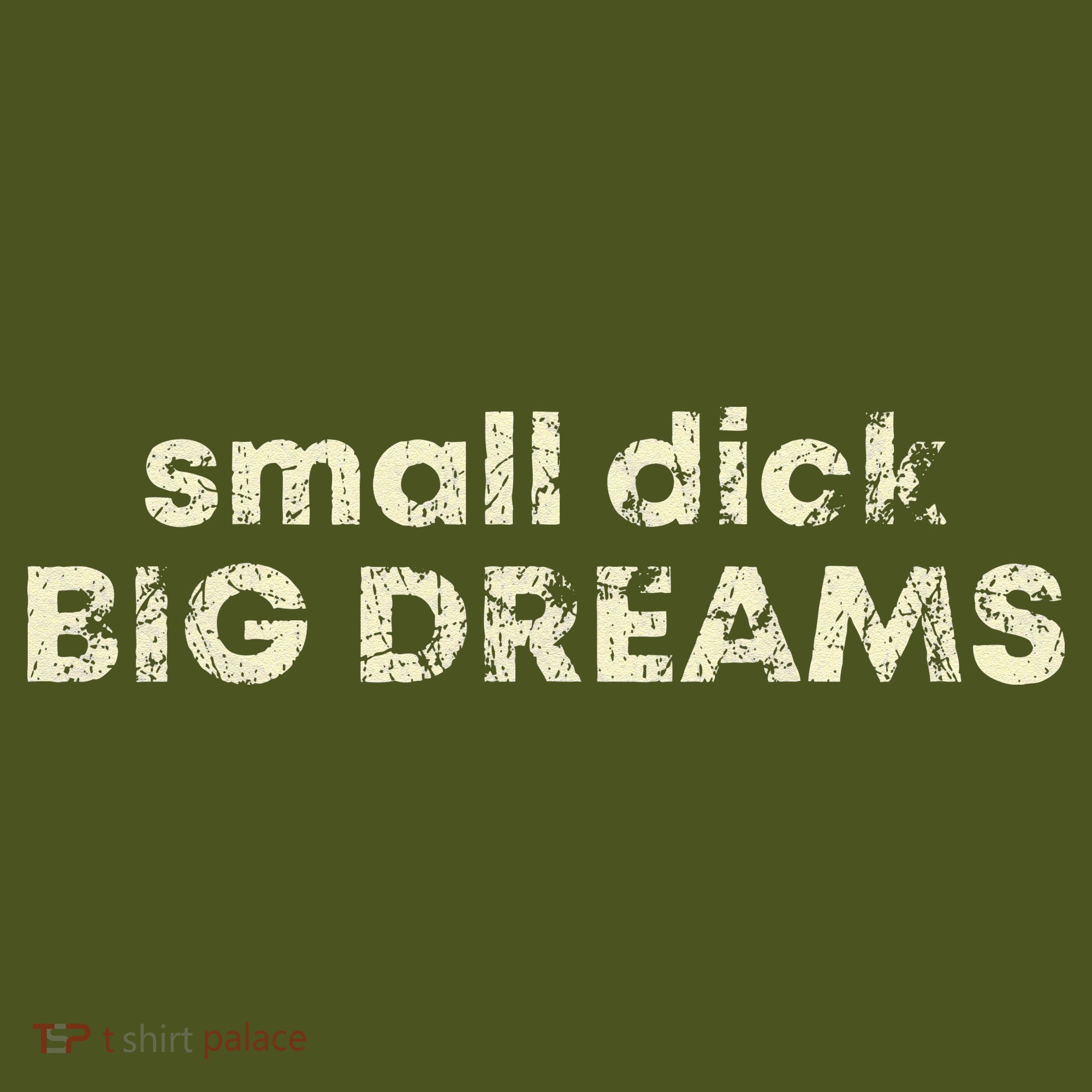 Small Dick Big Dreams Funny Men The Baniff Cuffed Pom Beanie