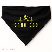 San Diego Baseball Heartbeat SD Game Day Padre USA-Made Doggie Bandana thumb 0