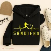 San Diego Baseball Heartbeat SD Game Day Padre Hoodie thumb 4