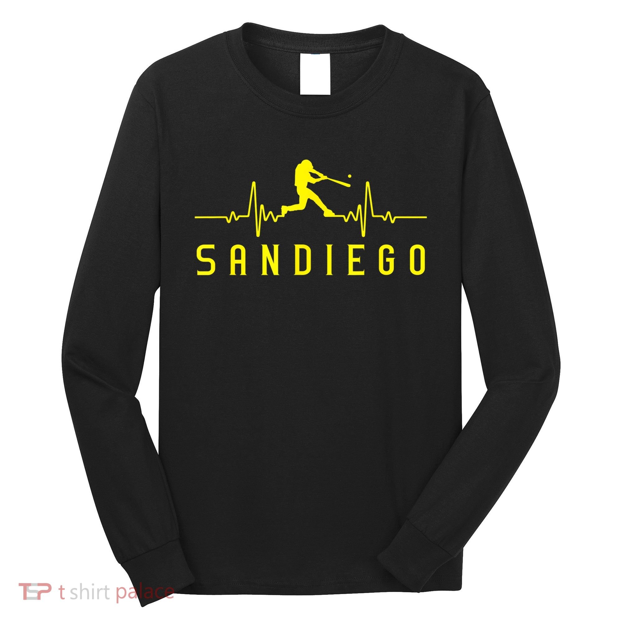 San Diego Baseball Heartbeat SD Game Day Padre Long Sleeve Shirt