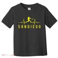 San Diego Baseball Heartbeat SD Game Day Padre Toddler T-Shirt thumb 0