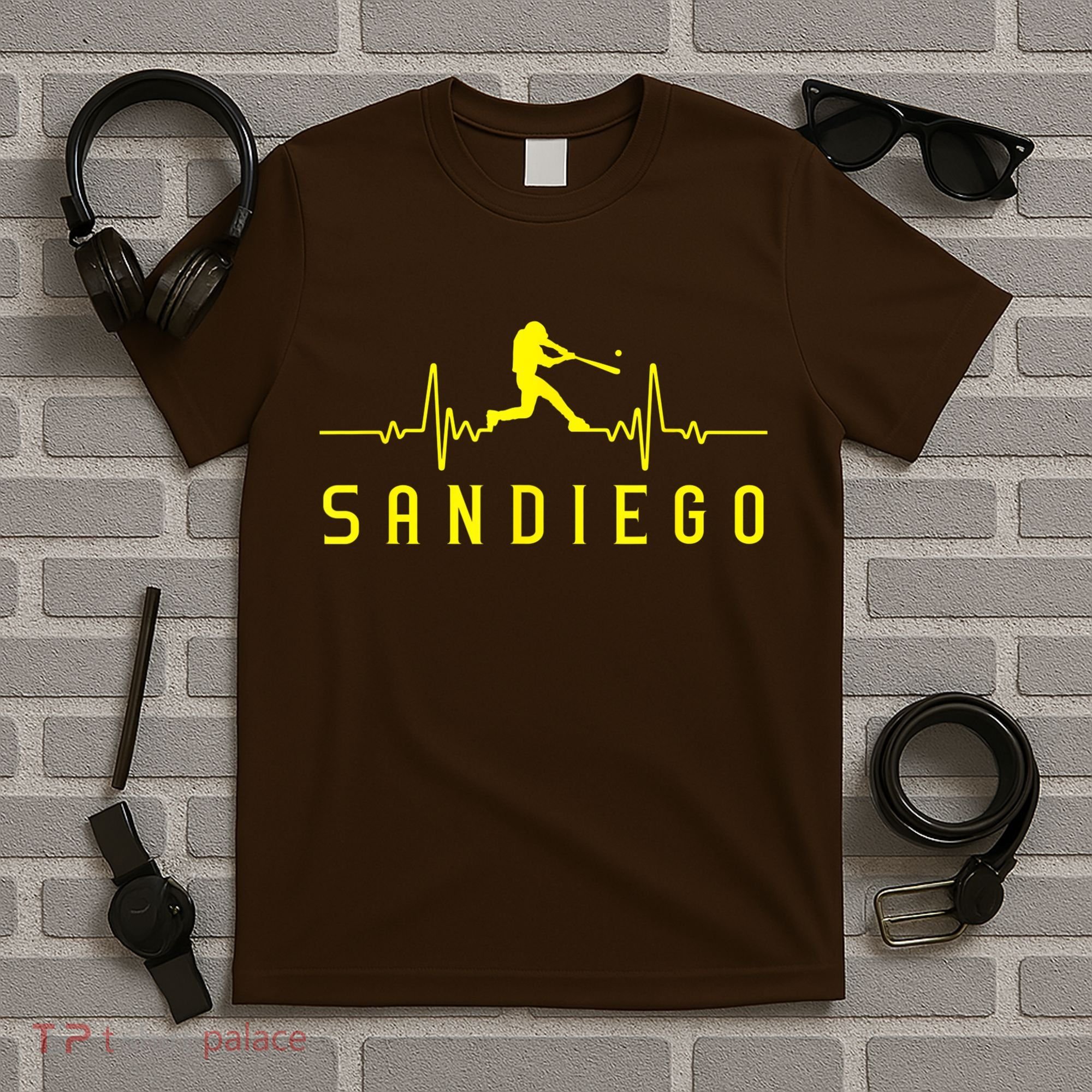 San Diego Baseball Heartbeat SD Game Day Padre T-Shirt
