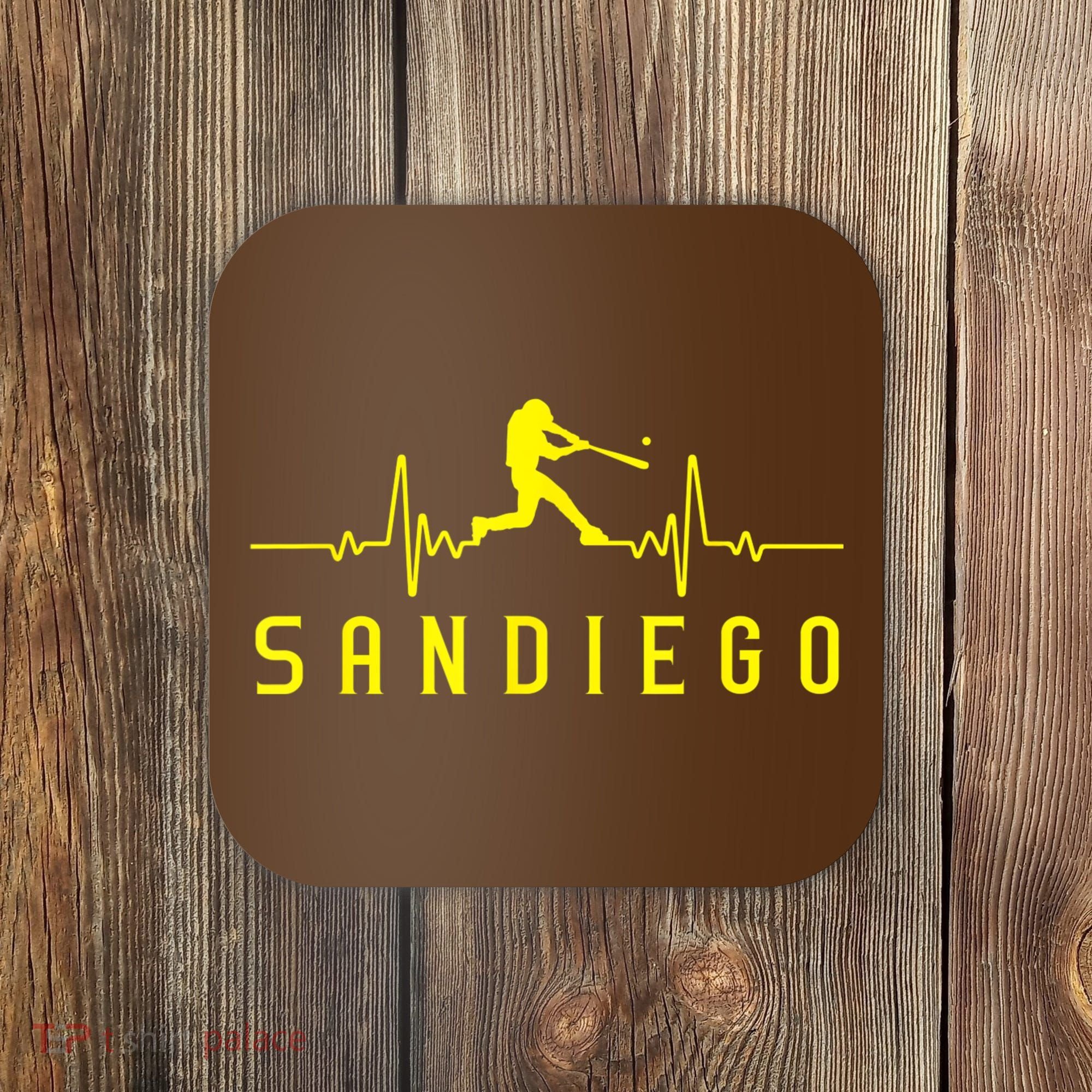 San Diego Baseball Heartbeat SD Game Day Padre Coaster