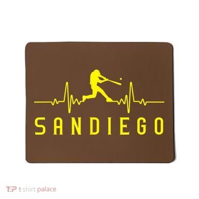 San Diego Baseball Heartbeat SD Game Day Padre Mousepad