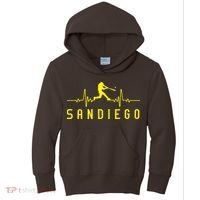 San Diego Baseball Heartbeat SD Game Day Padre Kids Hoodie thumb 0