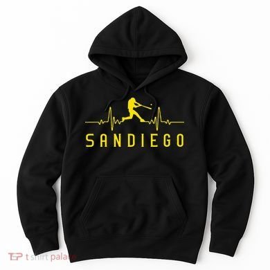 San Diego Baseball Heartbeat SD Hoodie