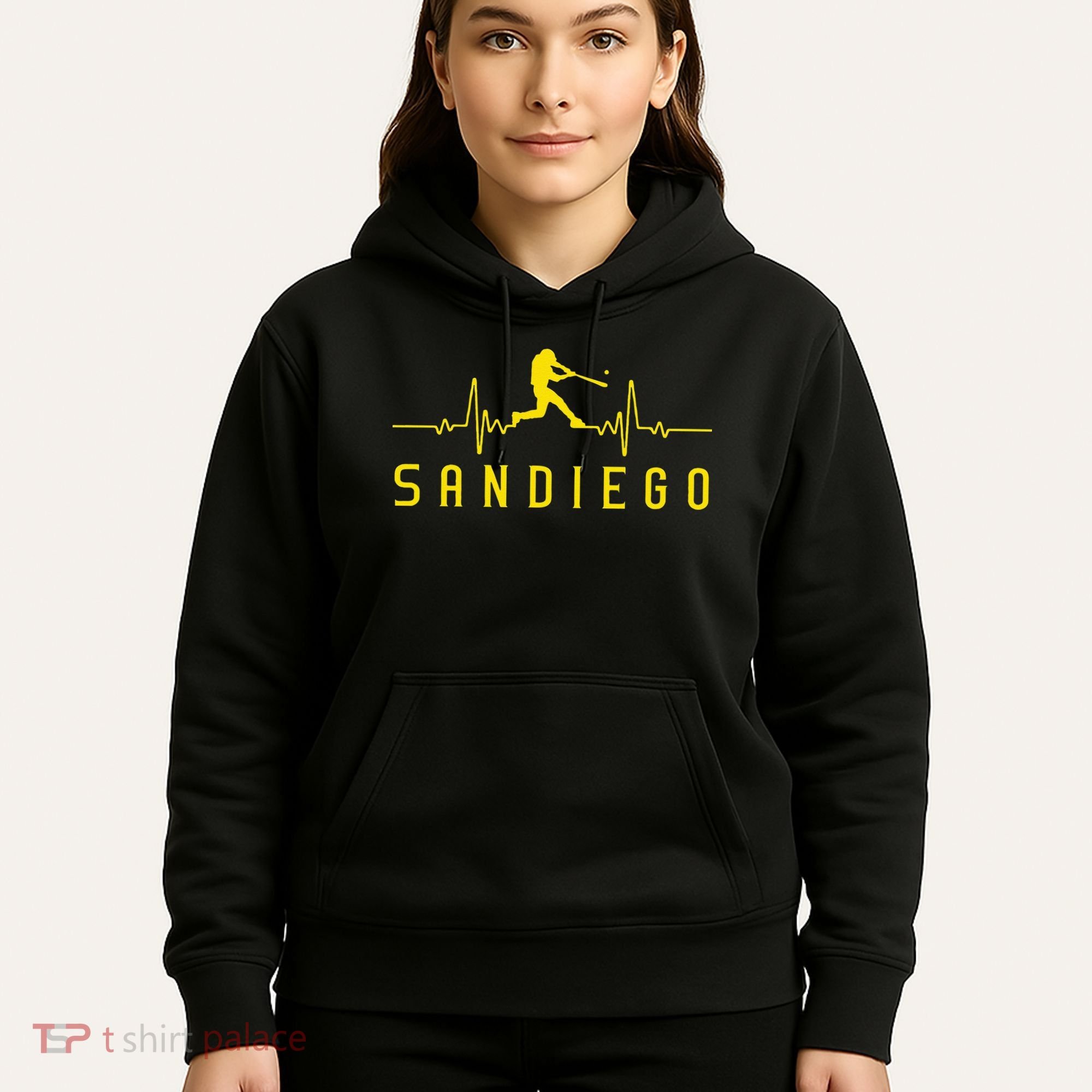 San Diego Baseball Heartbeat SD Hoodie