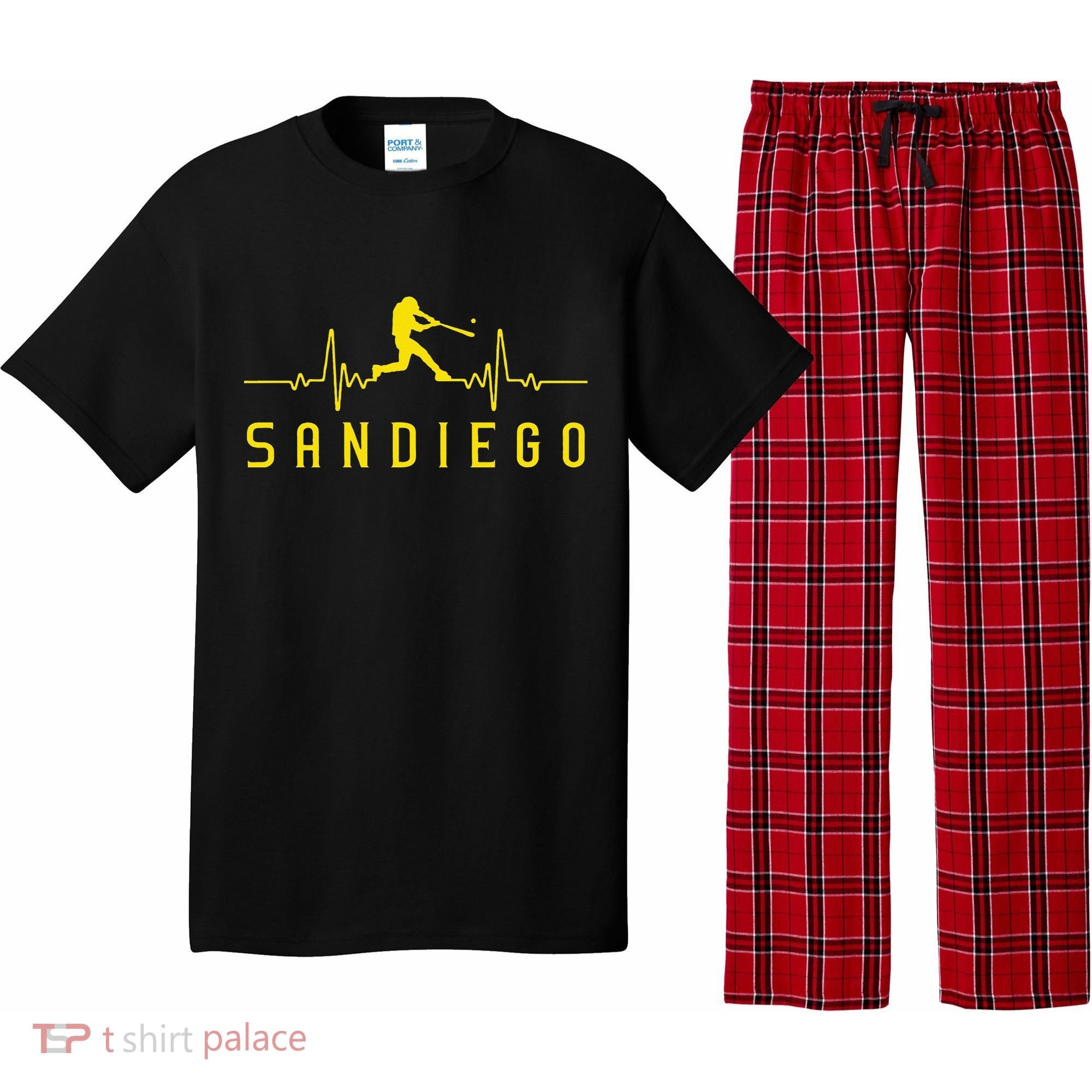 San Diego Baseball Heartbeat SD Pajama Set