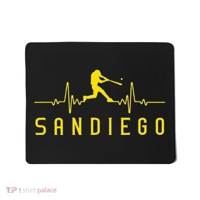 San Diego Baseball Heartbeat SD Mousepad