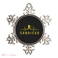 San Diego Baseball Heartbeat SD Ornament thumb 0