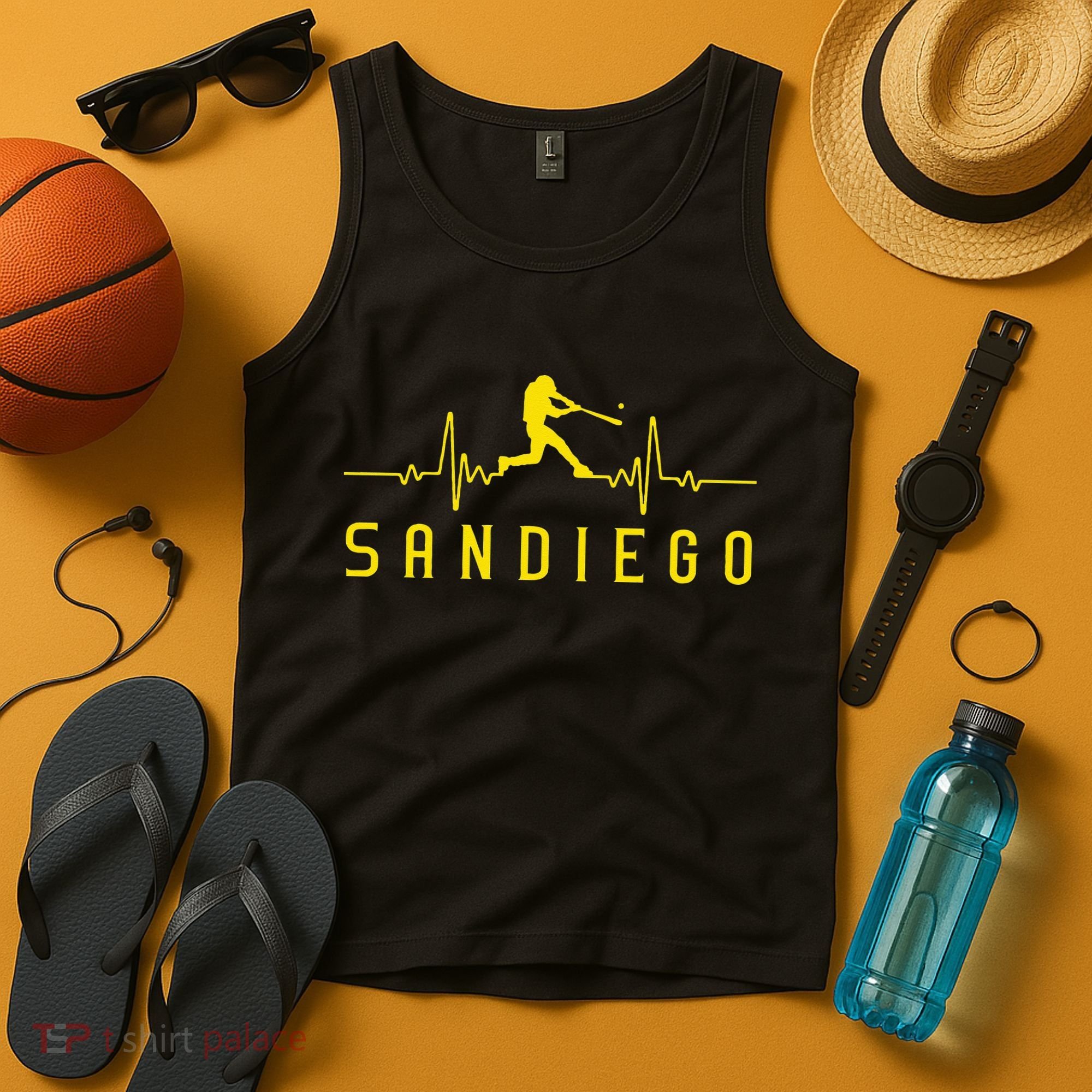 San Diego Baseball Heartbeat SD Tank Top