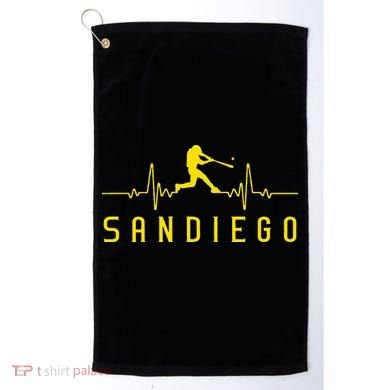 San Diego Baseball Heartbeat SD Golf Towel