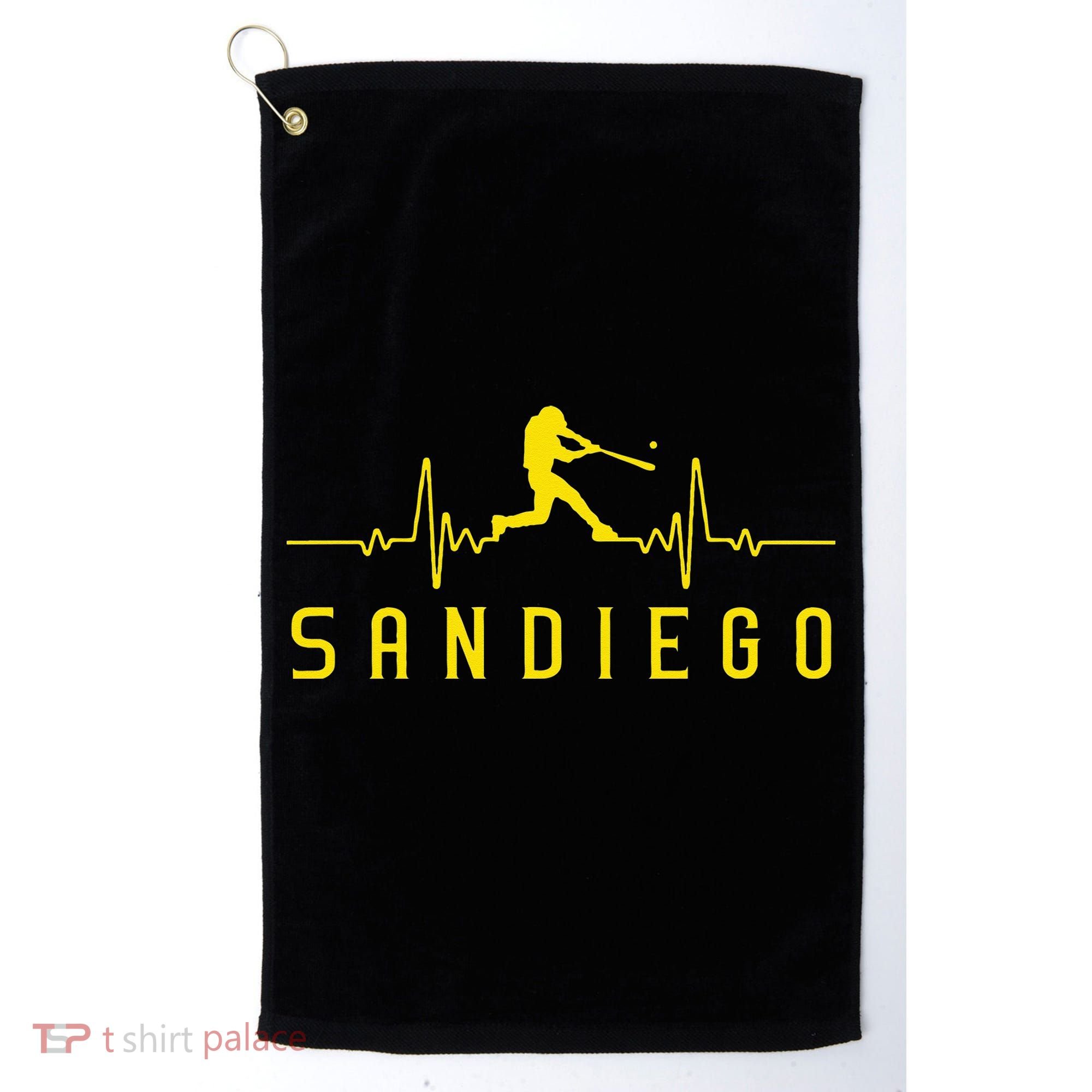 San Diego Baseball Heartbeat SD Golf Towel