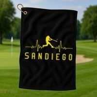San Diego Baseball Heartbeat SD Golf Towel thumb 1