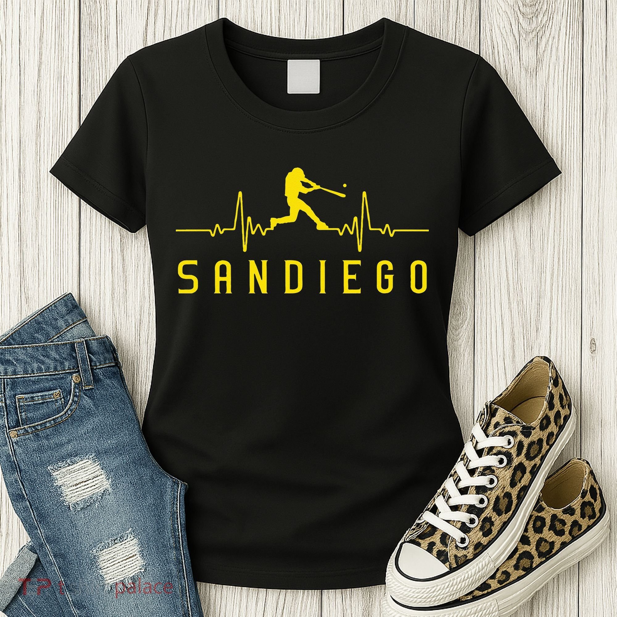 San Diego Baseball Heartbeat SD Women's T-Shirt