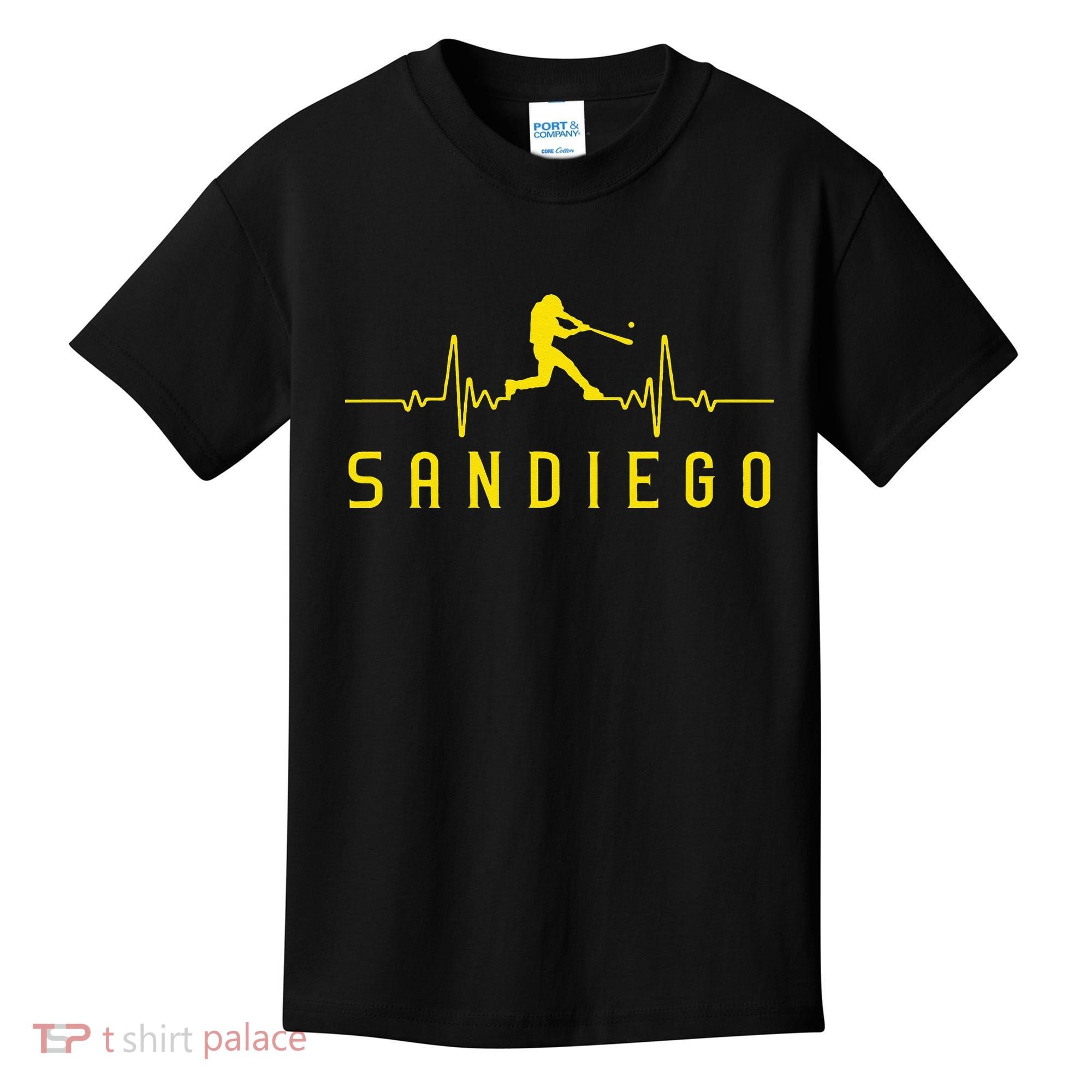 San Diego Baseball Heartbeat SD Kids T-Shirt