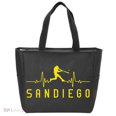 San Diego Baseball Heartbeat SD Tote Bag