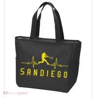 San Diego Baseball Heartbeat SD Tote Bag thumb 3