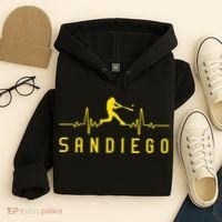 San Diego Baseball Heartbeat SD Hoodie thumb 4