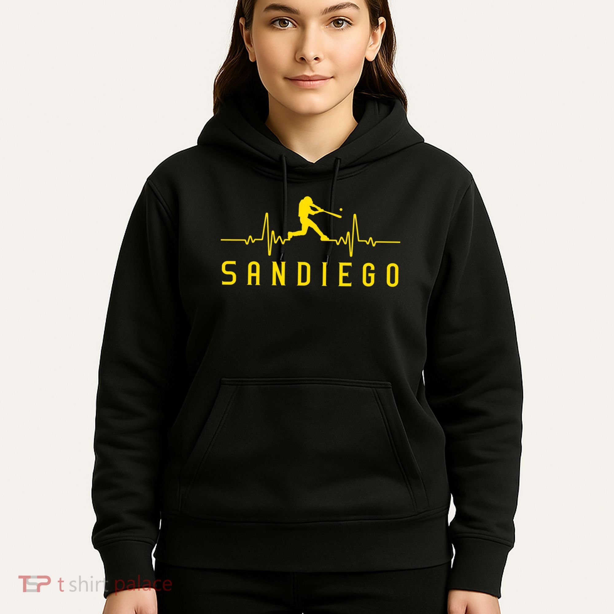 San Diego Baseball Heartbeat SD Hoodie