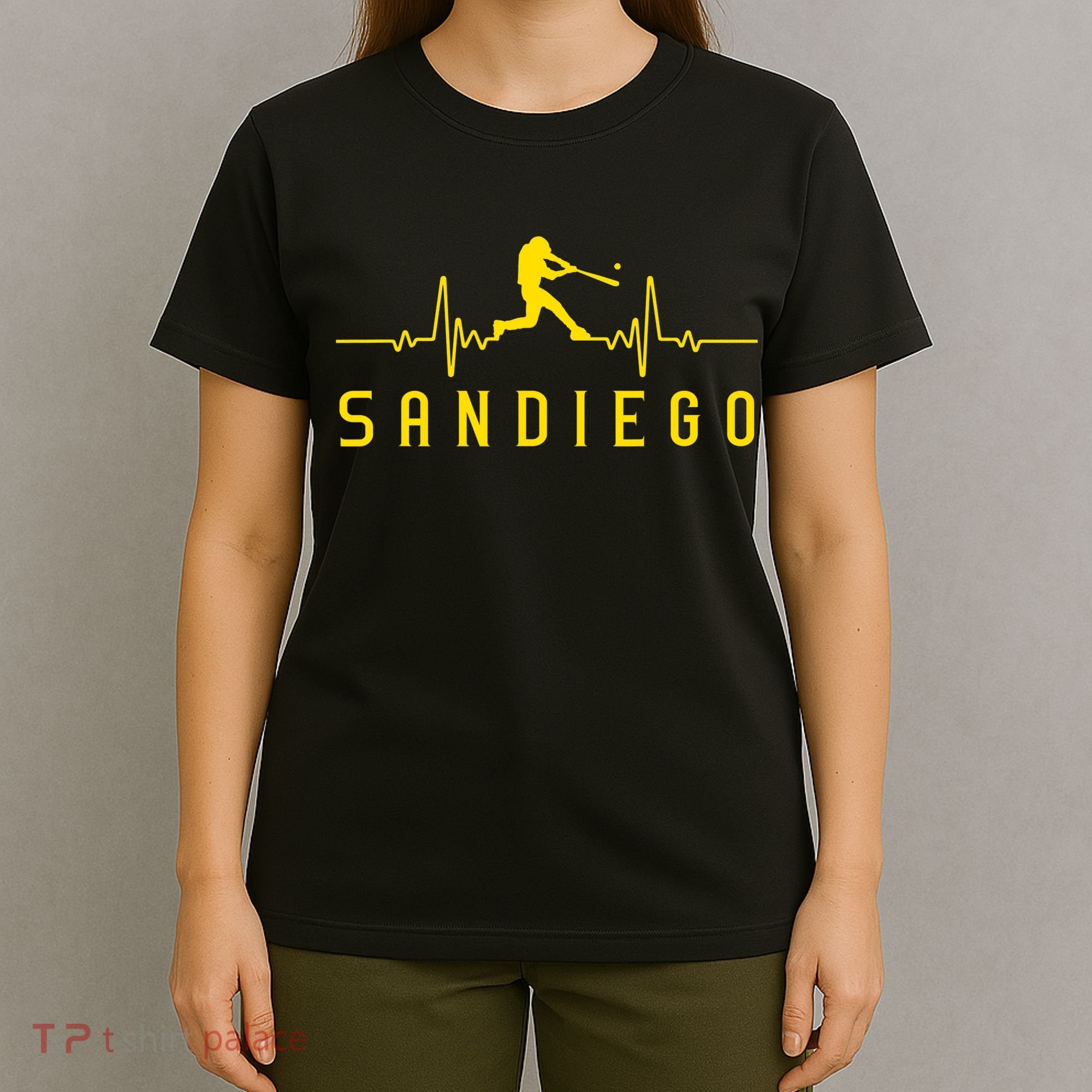 San Diego Baseball Heartbeat SD T-Shirt