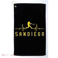 San Diego Baseball Heartbeat SD Golf Towel thumb 0