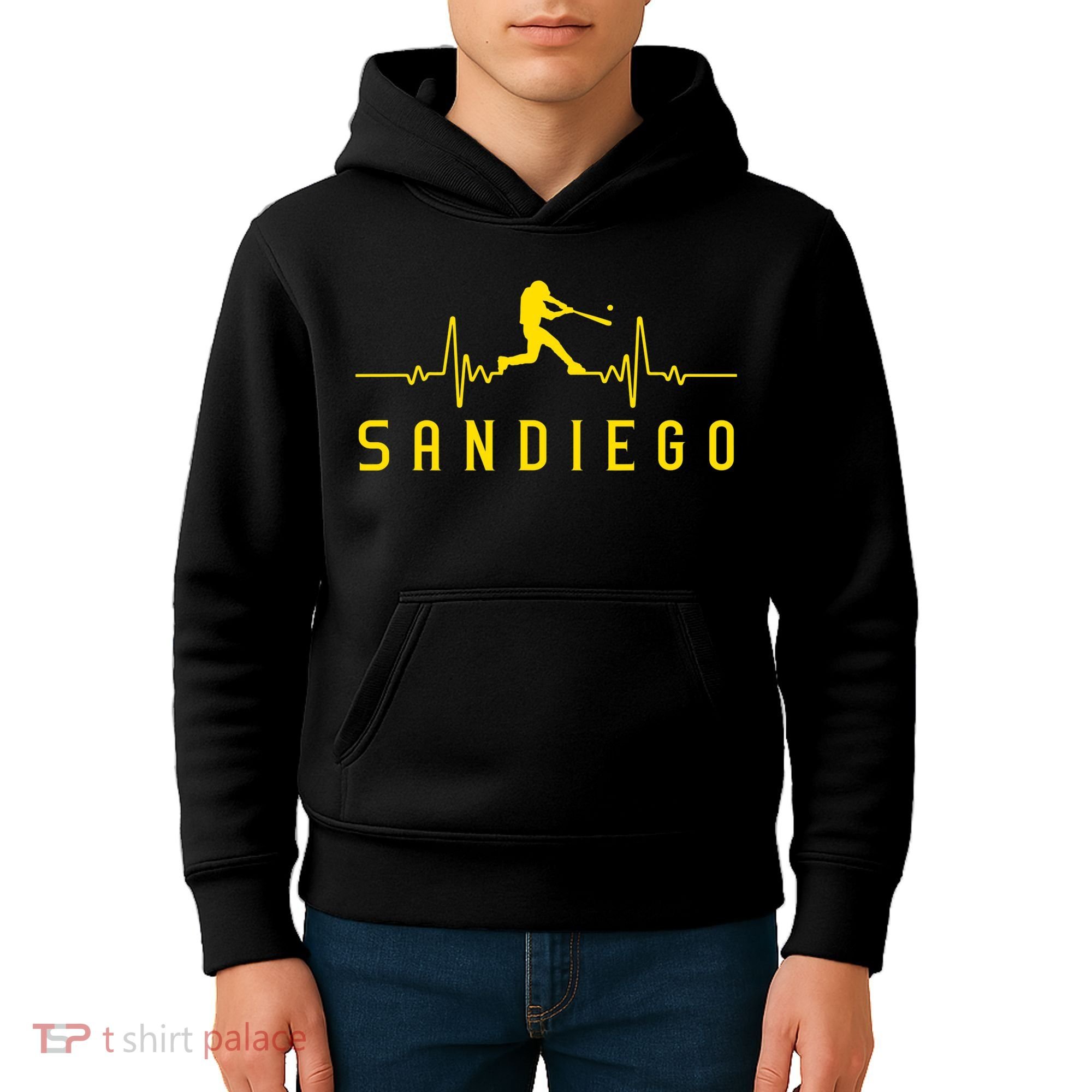 San Diego Baseball Heartbeat SD Kids Hoodie