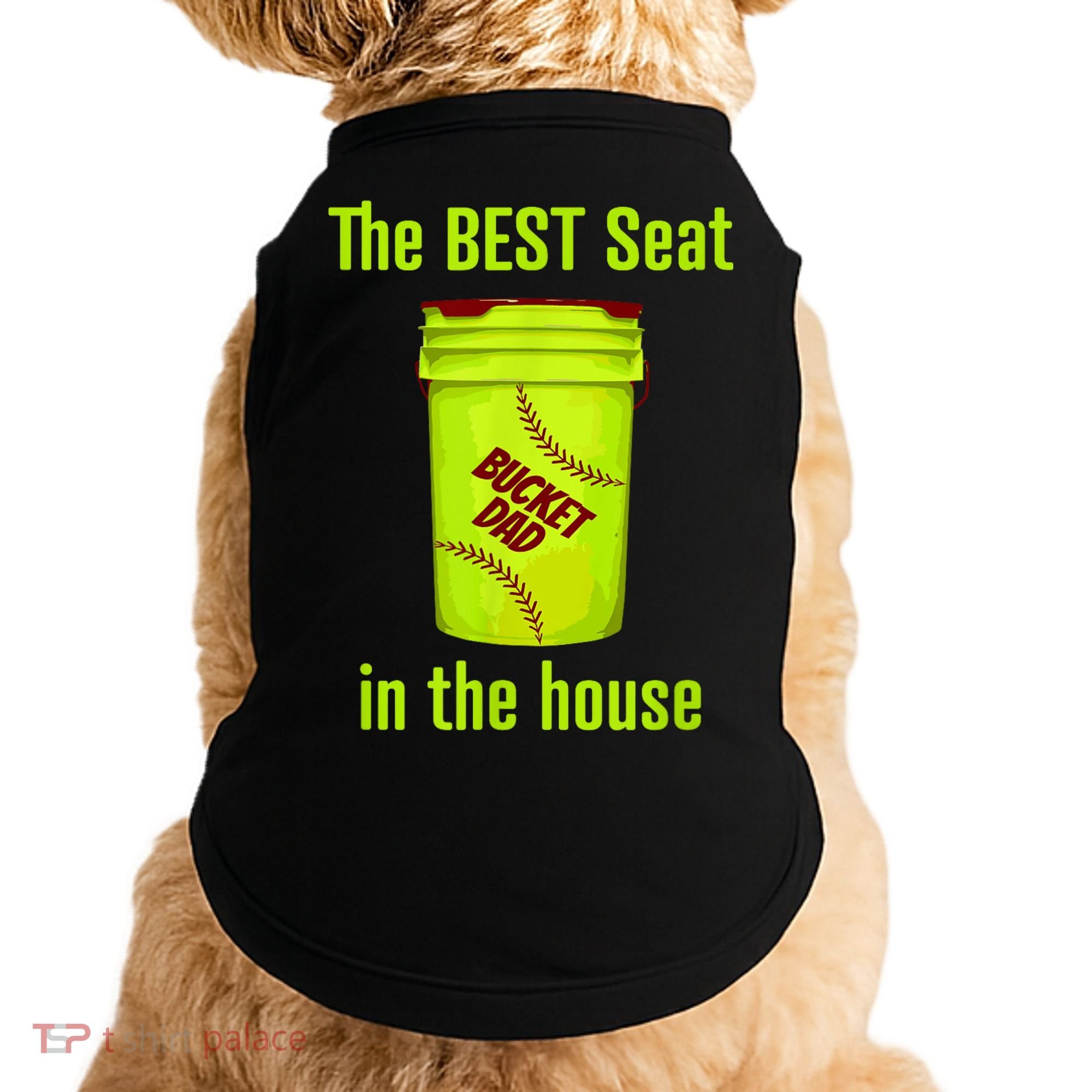 Softball Dad Best Seat In The House Pitcher Catcher Doggie Tank