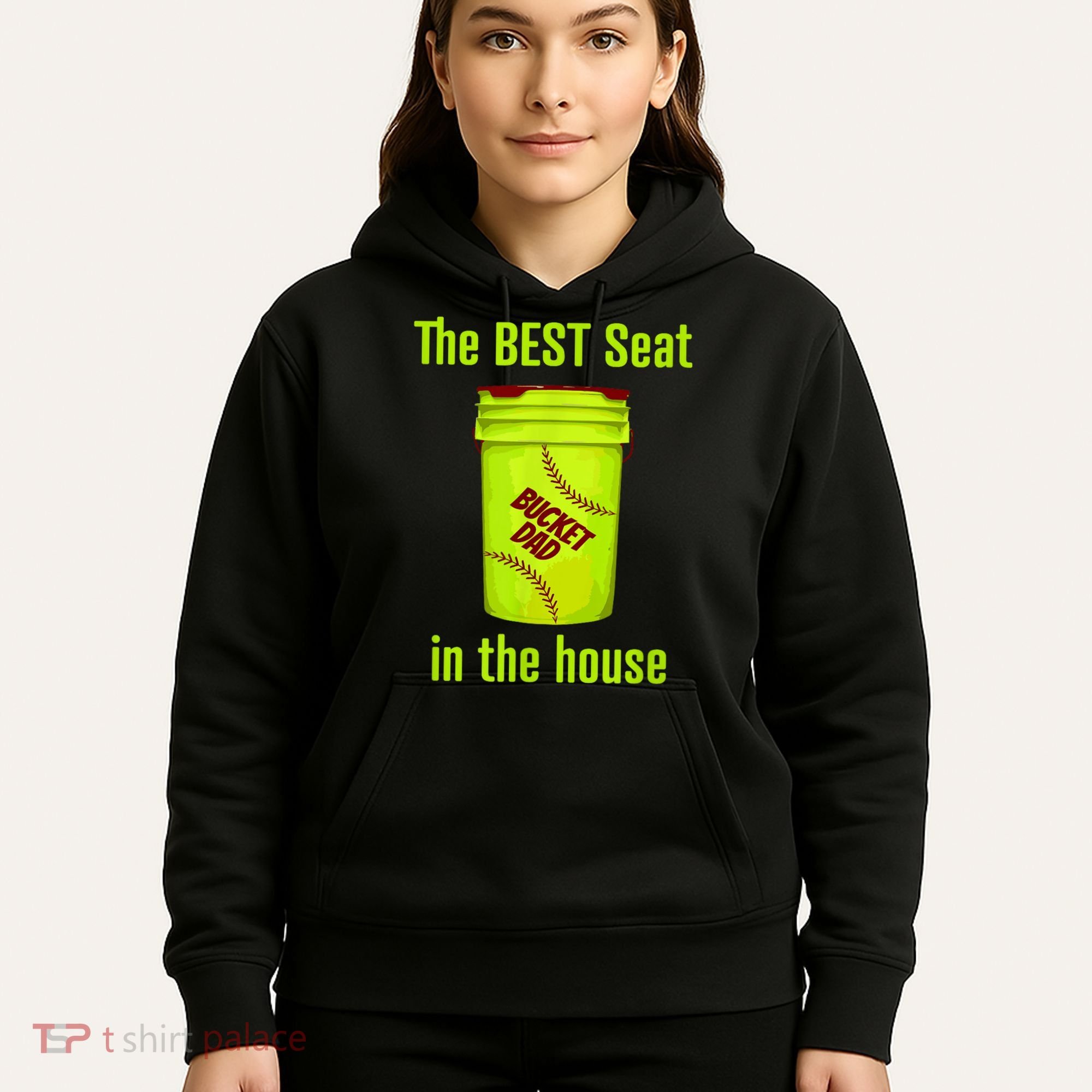 Softball Dad Best Seat In The House Pitcher Catcher Hoodie