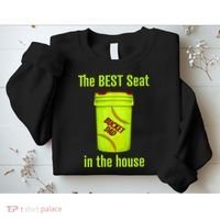 Softball Dad Best Seat In The House Pitcher Catcher Sweatshirt thumb 2