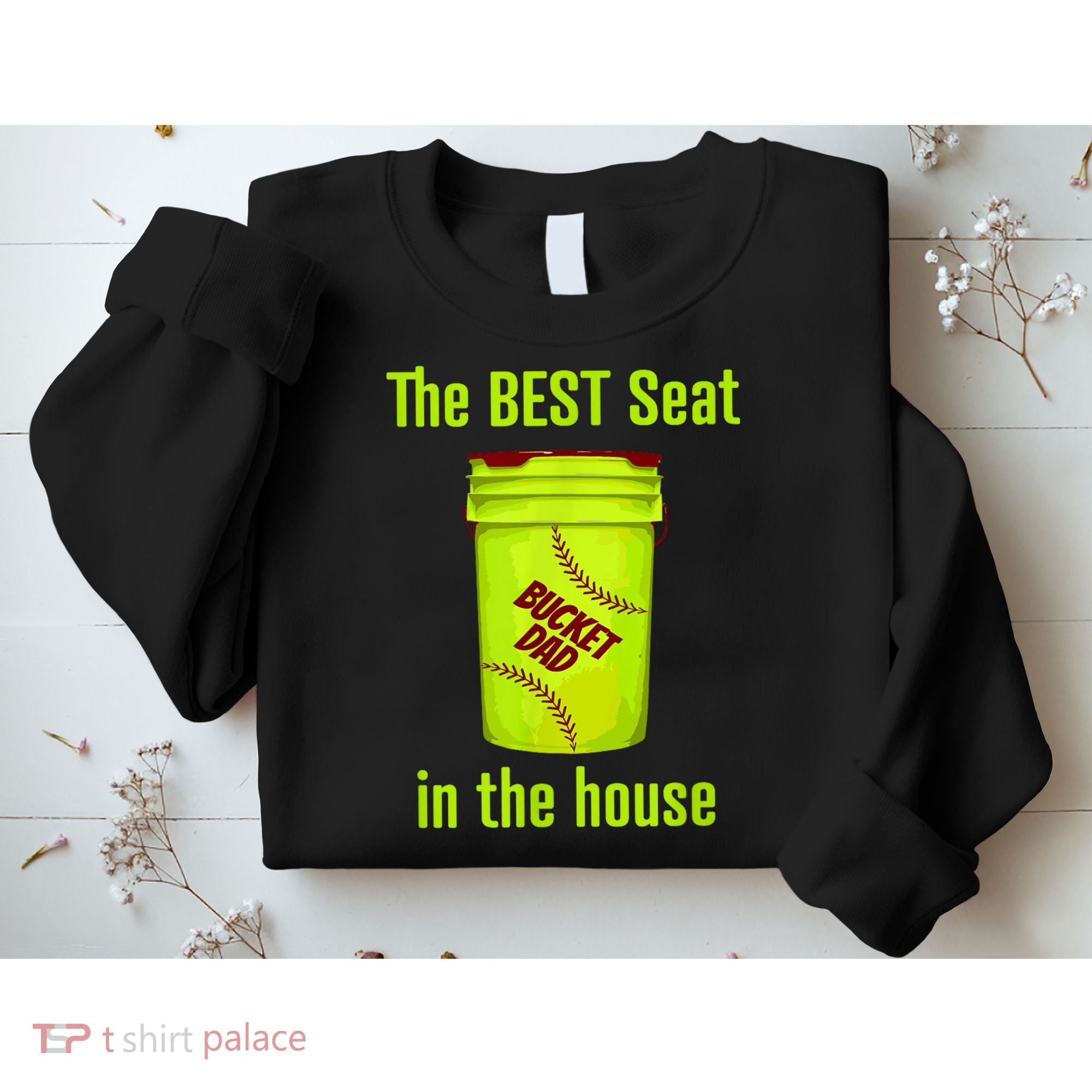 Softball Dad Best Seat In The House Pitcher Catcher Sweatshirt