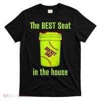 Softball Dad Best Seat In The House Pitcher Catcher T-Shirt thumb 0