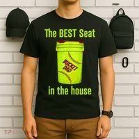 Softball Dad Best Seat In The House Pitcher Catcher T-Shirt thumb 6