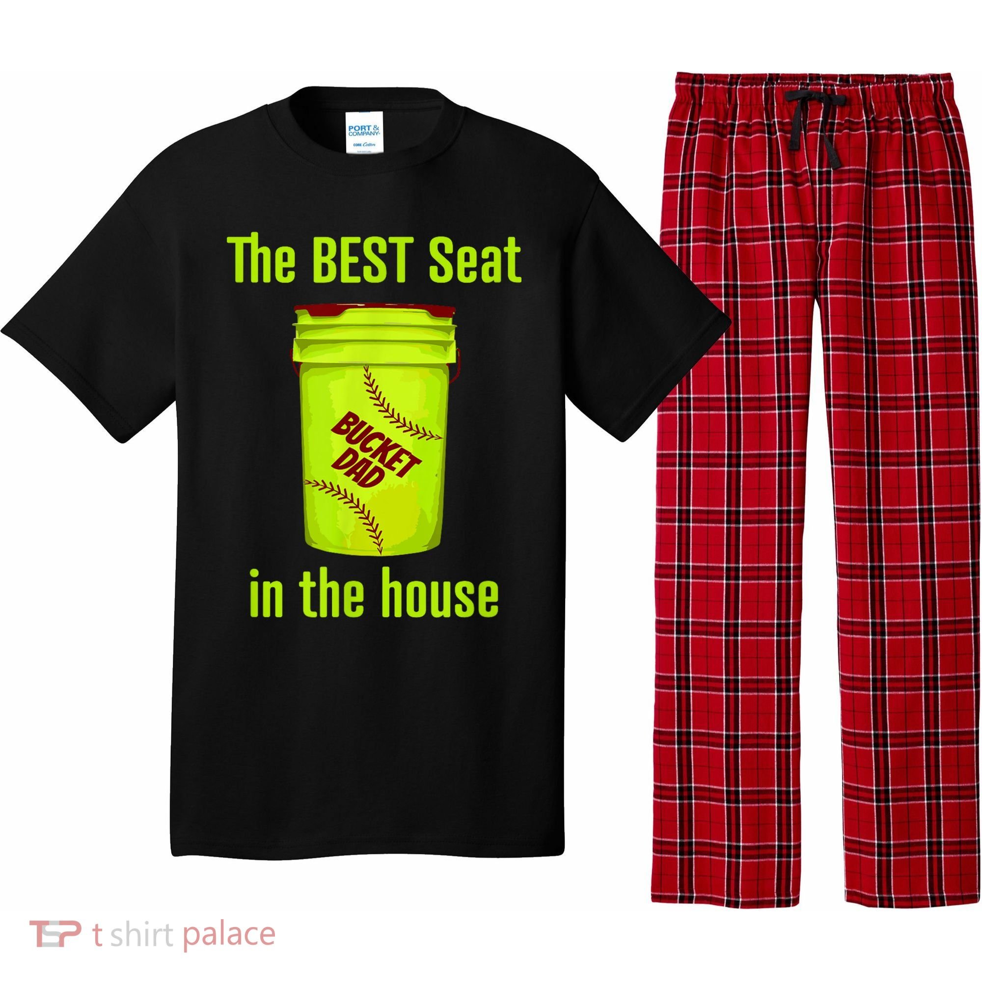 Softball Dad Best Seat In The House Pitcher Catcher Pajama Set