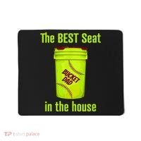 Softball Dad Best Seat In The House Pitcher Catcher Mousepad thumb 0